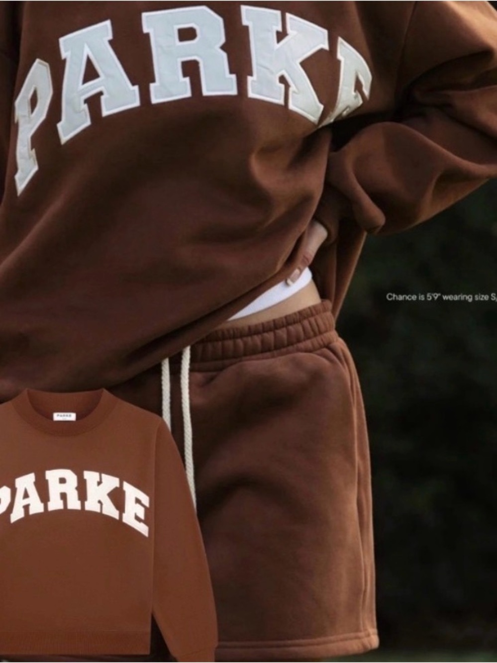 PARKE Varsity Mockneck Mocha Cloud Size XXL